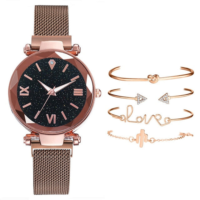 Ladies Woman Watches SET 5pcs