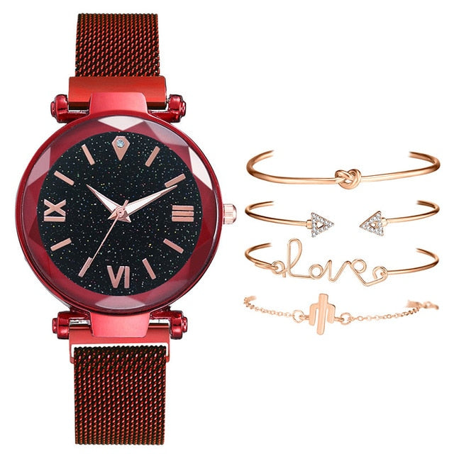 Ladies Woman Watches SET 5pcs