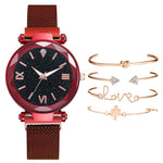 Ladies Woman Watches SET 5pcs