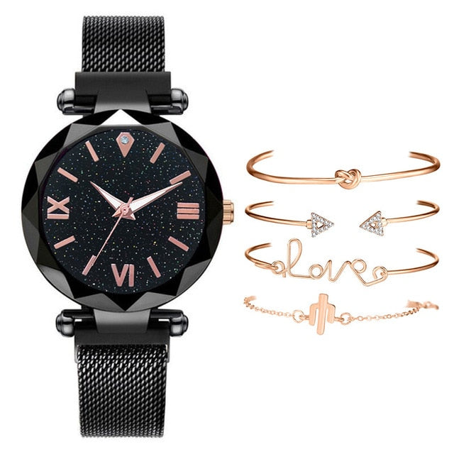 Ladies Woman Watches SET 5pcs