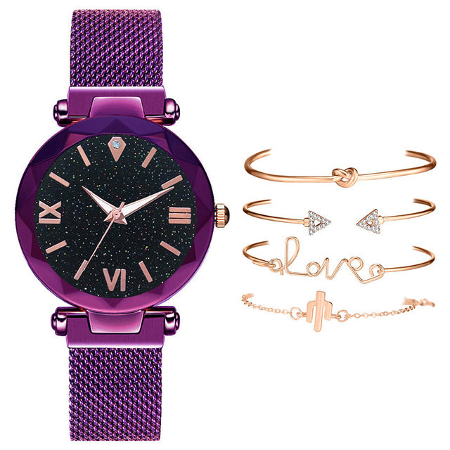 Ladies Woman Watches SET 5pcs